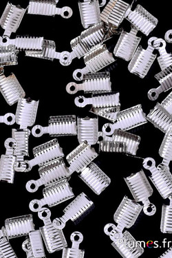 Embouts pour ruban - 13 mm - argenté